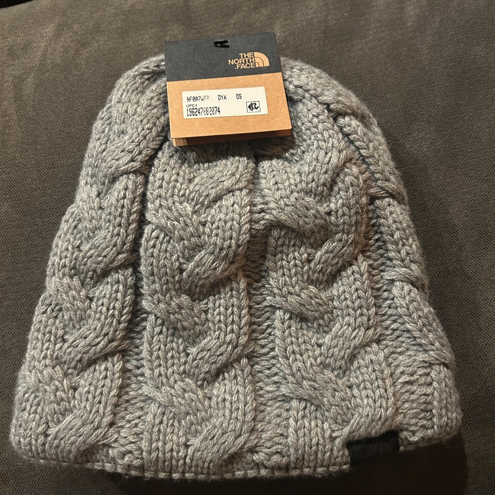 The North Face Gray Cable Knit Beanie
